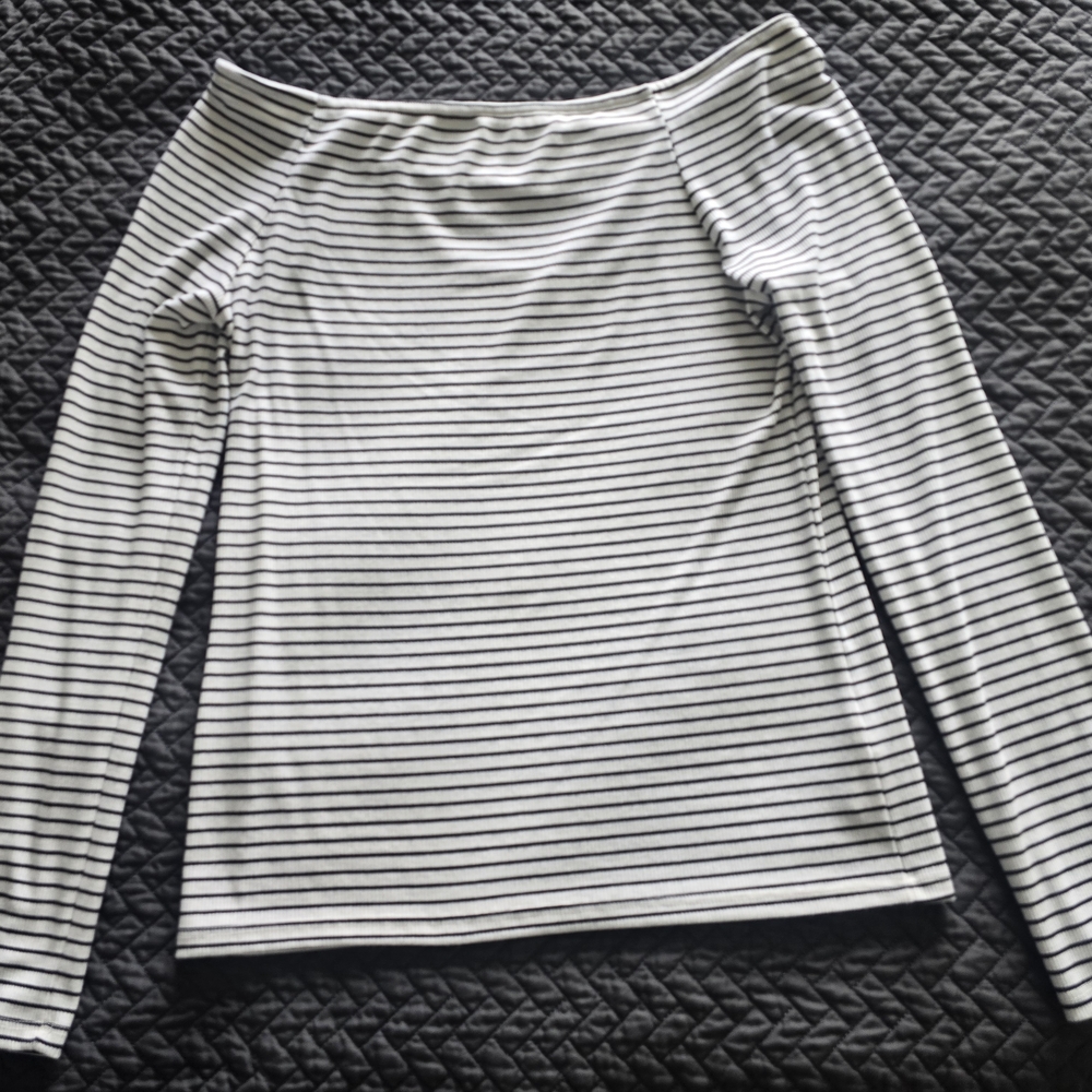 Striped Off-Shoulder Women's Top